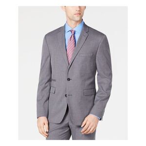 VINCE CAMUTO Mens Gray Slim Fit Suit Separate Blazer 48R